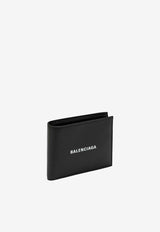 Logo-Printed Bi-Fold Leather Wallet