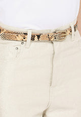 Golden Goose DB Animal Print Leather Belt GWA00135A000546/M Multicolor