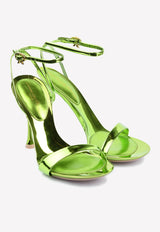 Spice Ribbon 95 Metallic Leather Sandals