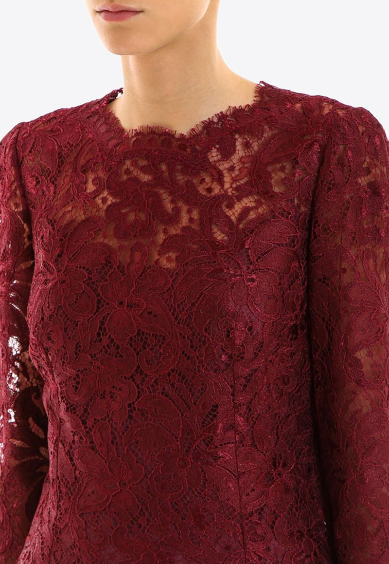 Layered Lace Long-Sleeved Top