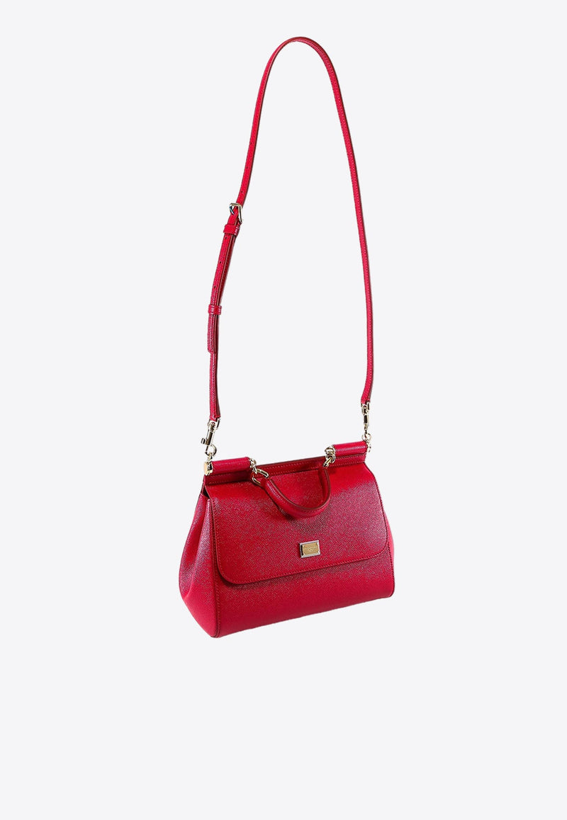 Large Sicily Top Handle Bag in Dauphine Leather