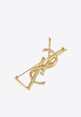 Cassandre Crocodile Brass Brooch