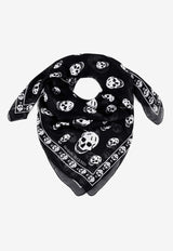 Skull Print Silk Scarf