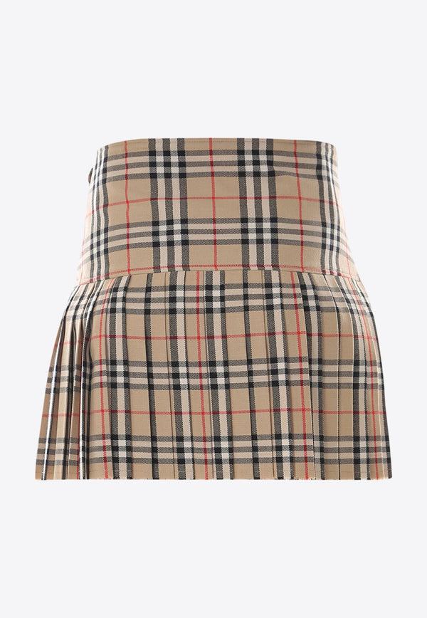 Zoe Pleated Checked Mini Skirt