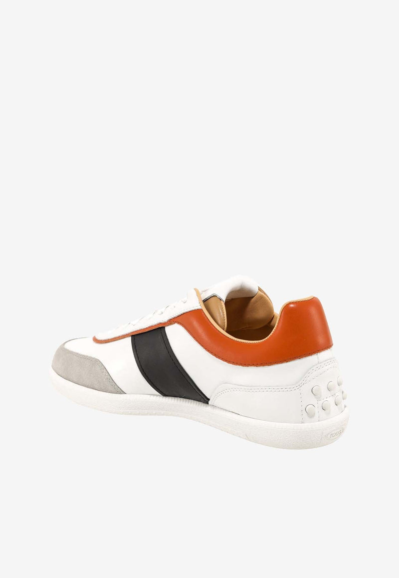 Tabs Leather and Suede Sneakers