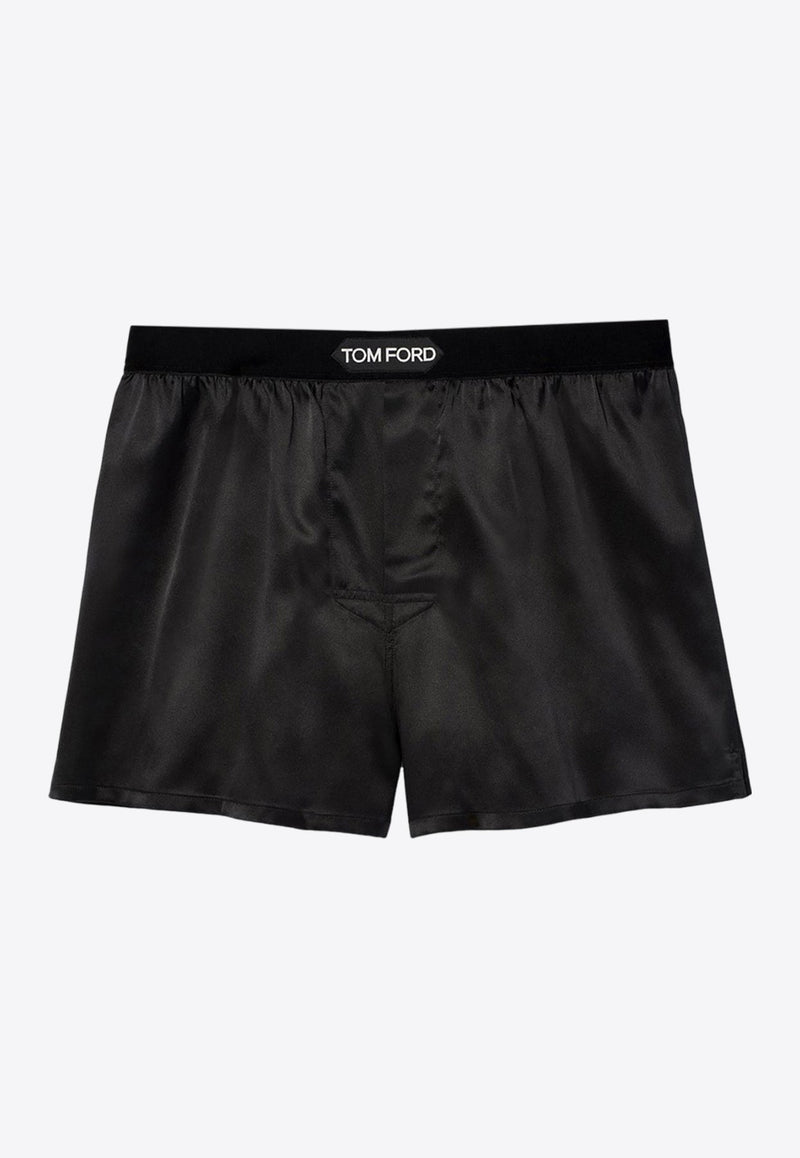 Logo Jacquard Silk Boxers