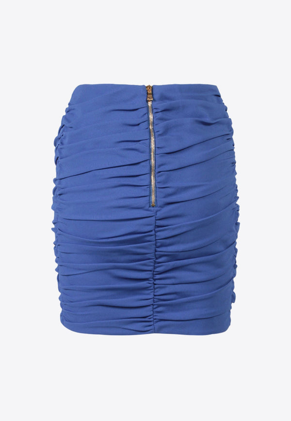 Mid-Rise Ruched Mini Skirt