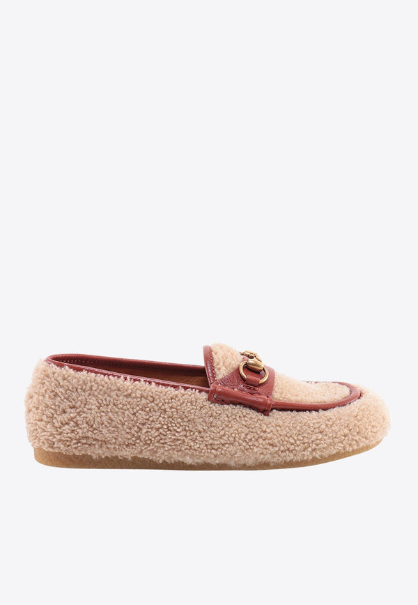 Horsebit Emblemed Wool Loafers