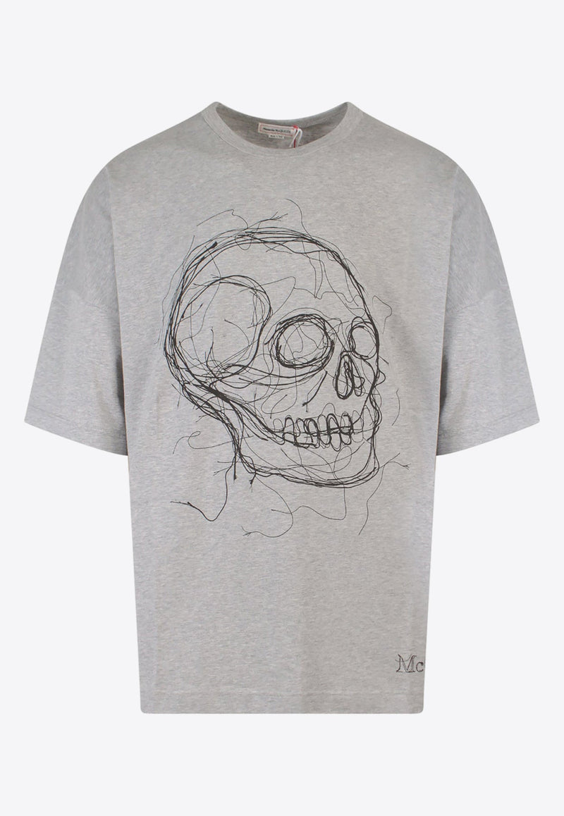 Skull Print Oversized T-shirt