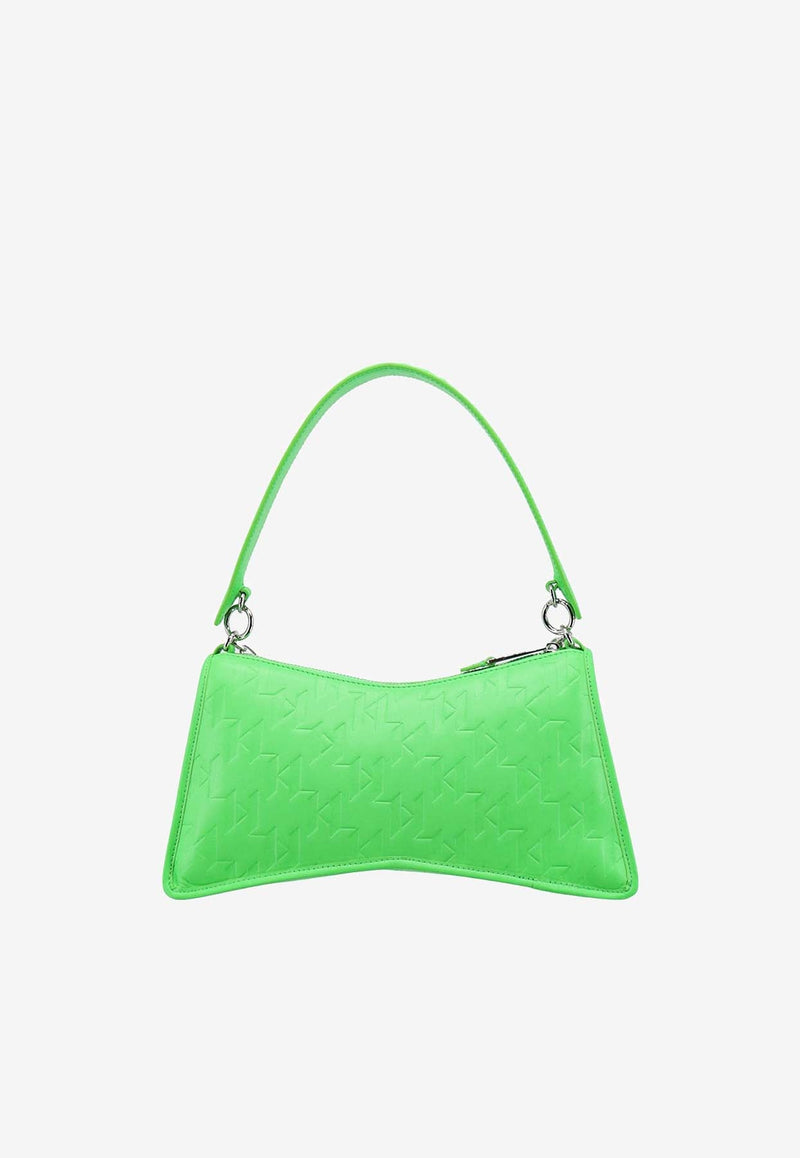 Embossed Logo Shoulder Bag