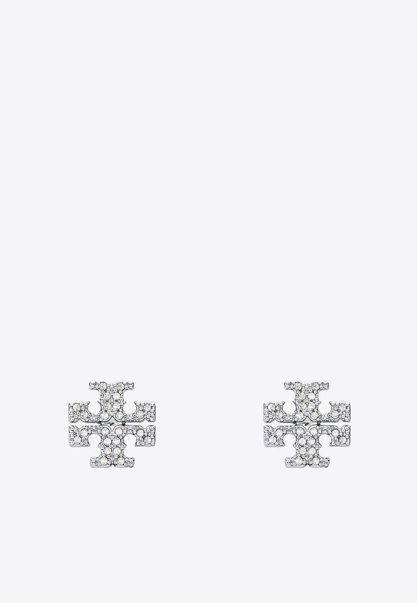 Crystal Logo Stud Earrings