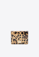 Leopard Print Polished Leather Wallet