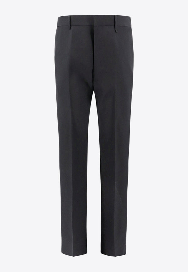 Wool Pleated Tailored Pants