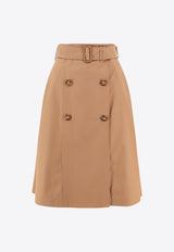 Belted Midi Wrap Skirt