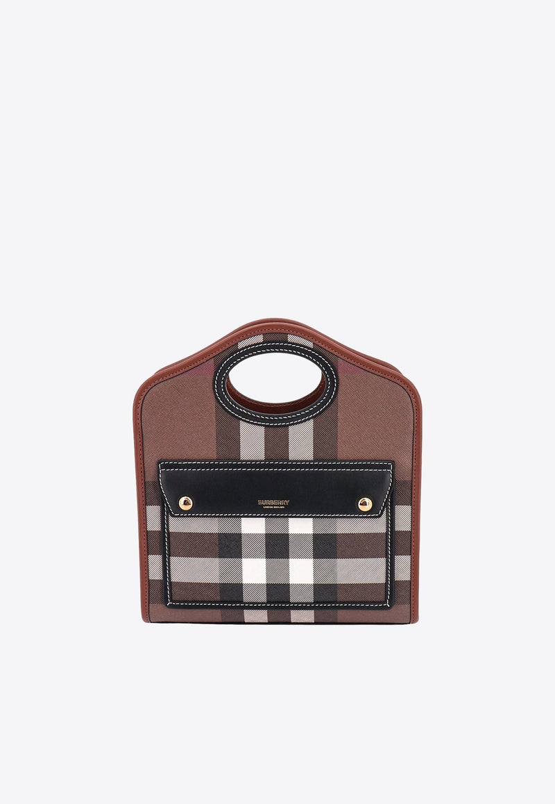 Pocket Checked Tote Bag