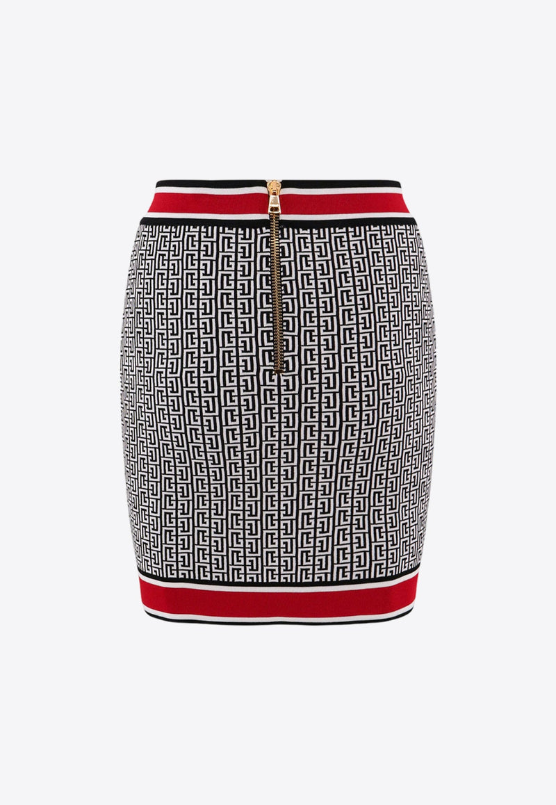 Monogram Jacquard Knit Mini Skirt