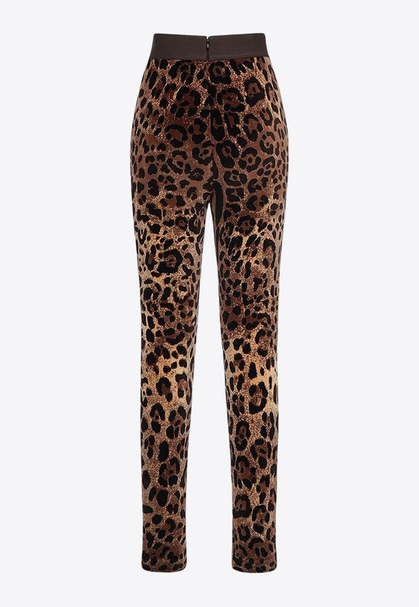 Leopard Print Jacquard Leggings