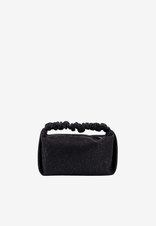 Mini Scrunchie Beaded Top Handle Bag