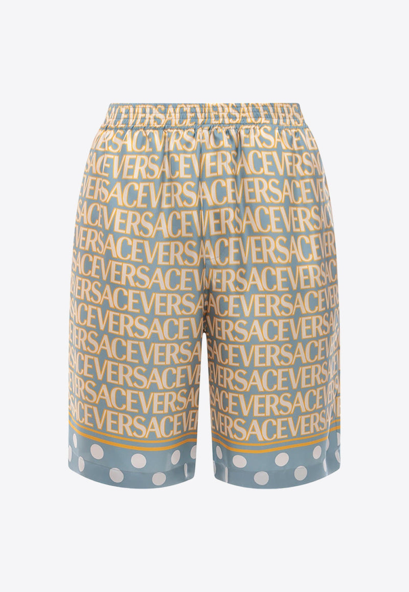 All-Over Logo Silk Shorts