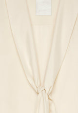 Long-Sleeved Foulard Silk Blouse
