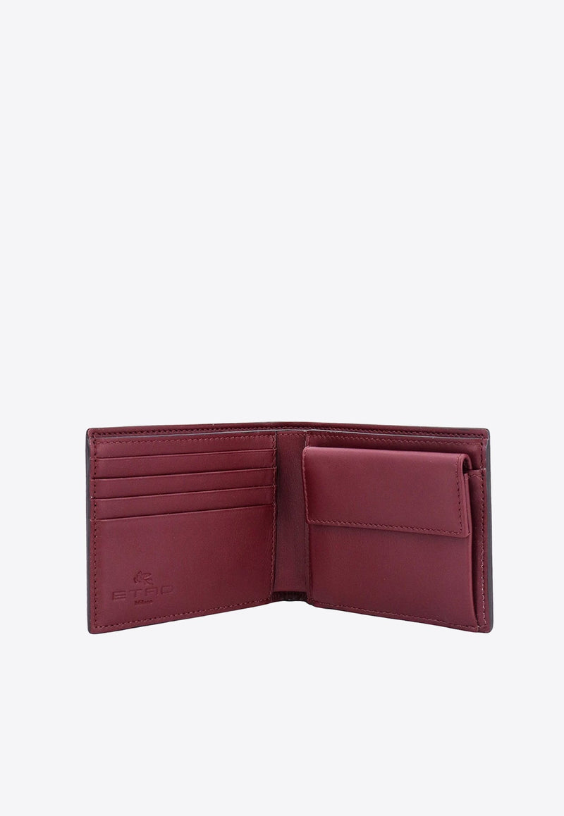 Small Paisley Jacquard Bi-Fold Wallet