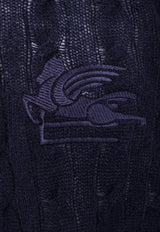 Logo Embroidered Turtleneck Cashmere Sweater
