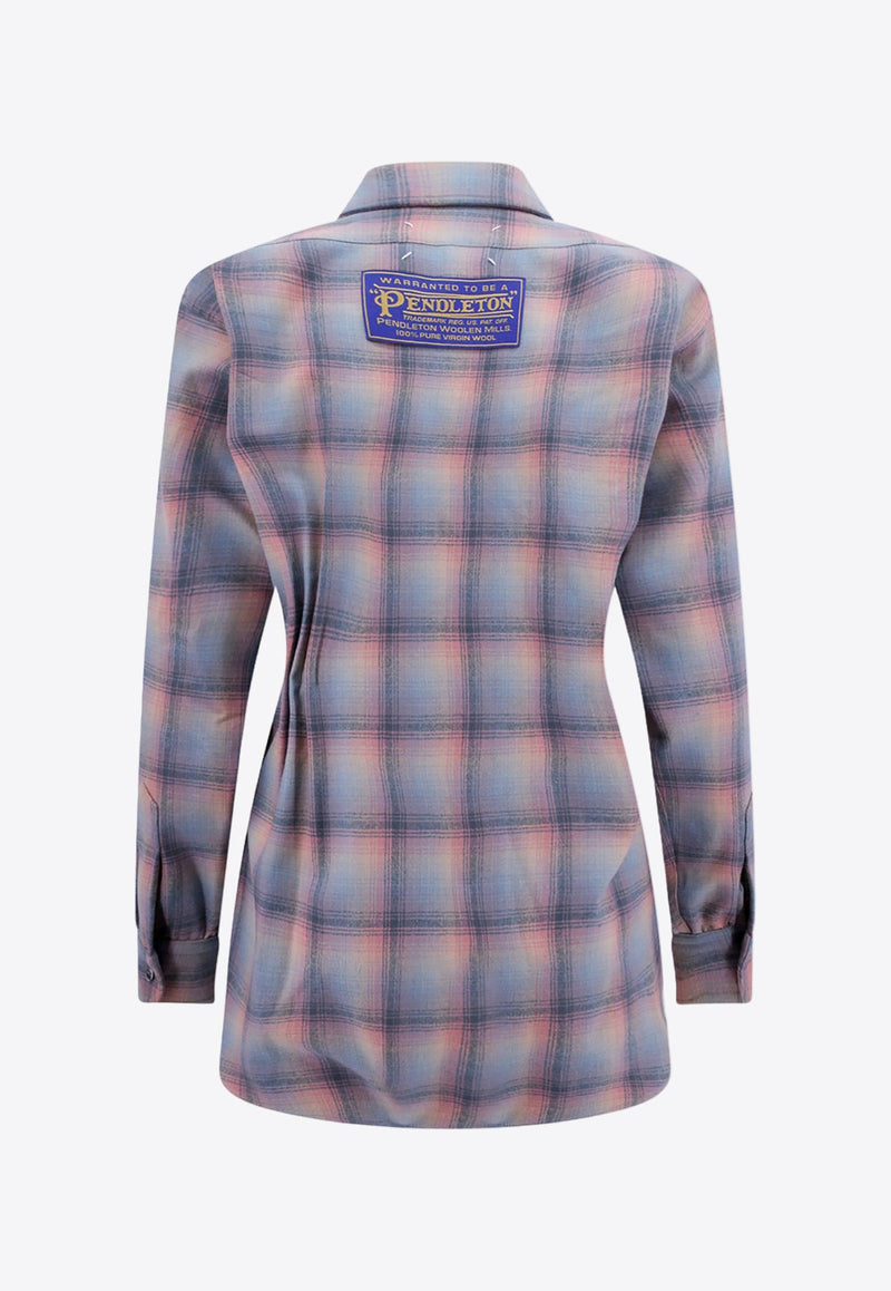 Long-Sleeved Checked Shirt