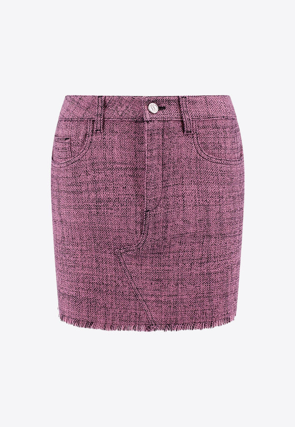 Mouline Wool Mini Skirt