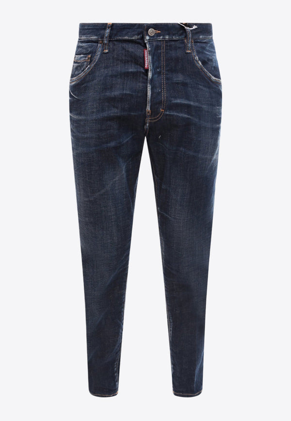 Skater Bleach-Effect Slim Jeans