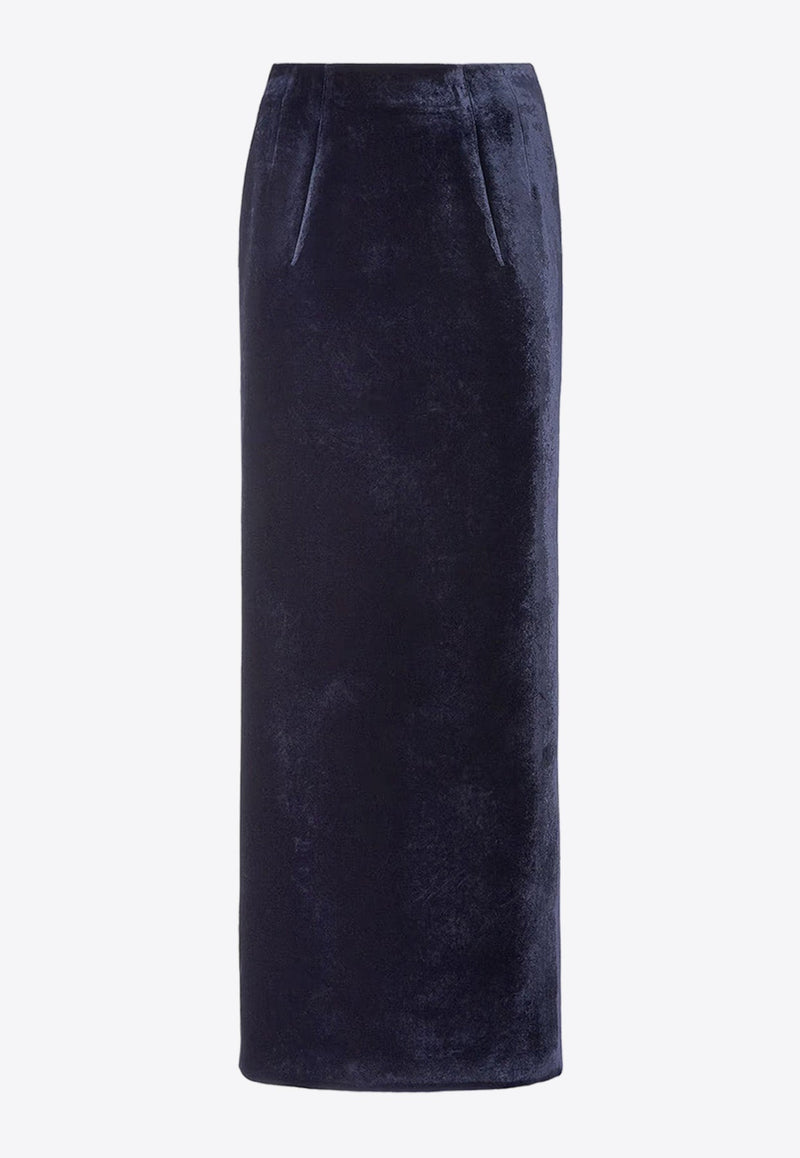 Maxi Velvet Pencil Skirt