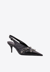 Le Cagole 70 Slingback Leather Pumps