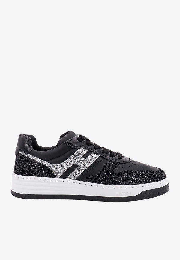 H630 Glittered Leather Sneakers
