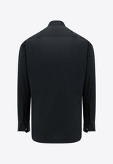 Long-Sleeved Shirt with Band Collar