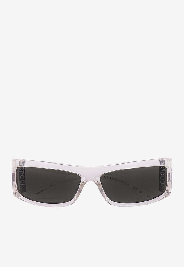 Logo Lettering Rectangular Sunglasses