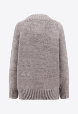 Mock-Neck Knitted Wool Sweater