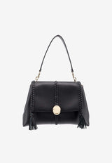 Medium Penelope Grained Leather Top Handle Bag