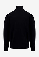 Logo Embroidered Turtleneck Wool Sweater