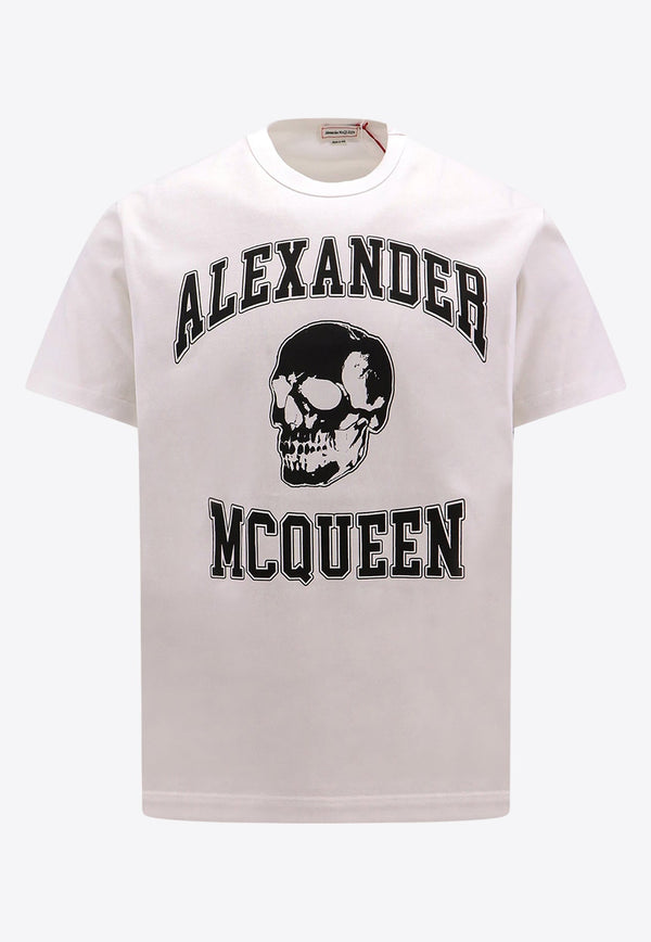 Skull Print Crewneck T-shirt