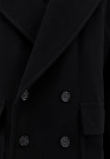 Double-Breasted Tailored Cashmere Coat