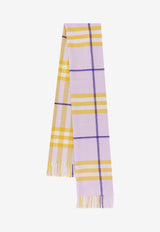 Check Pattern Cashmere Scarf