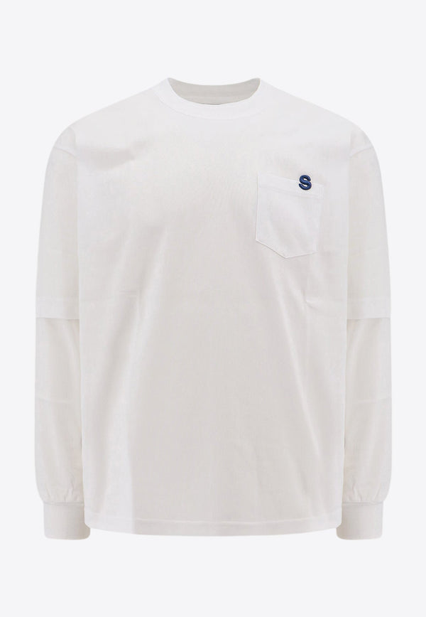 Logo Embroidered Long-Sleeved T-shirt