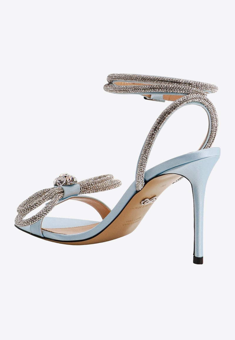 100 Crystal-Embellished Double-Bow Sandals