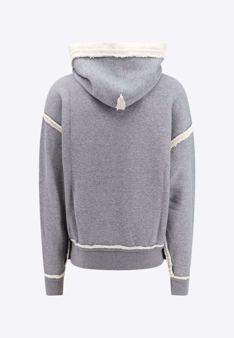 Contrasting Trim Marina Print Hoodie