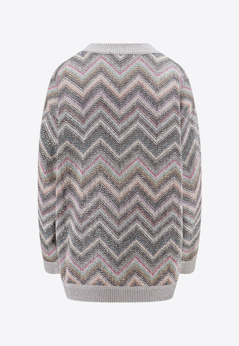 V-neck Zigzag Sweater