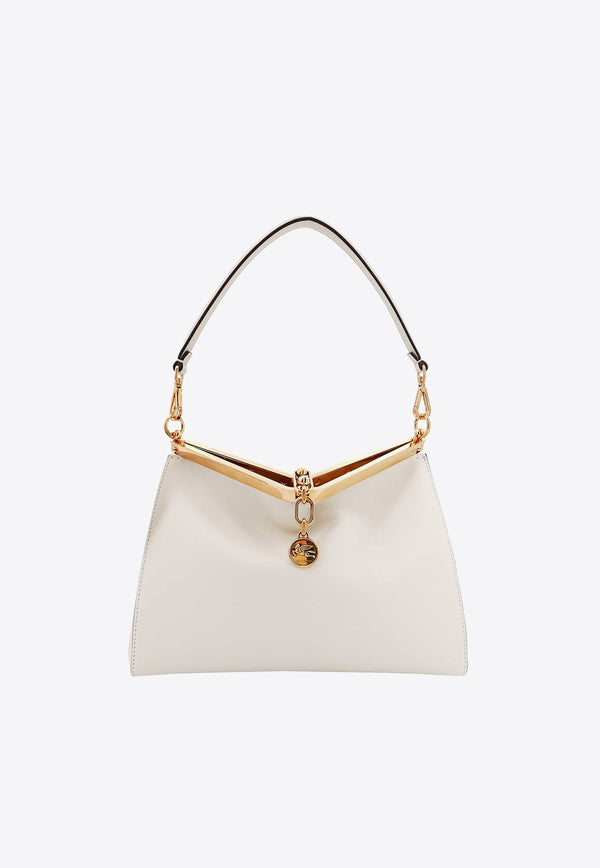 Medium Vela Leather Shoulder Bag