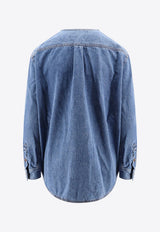 Long-Sleeved Denim Shirt