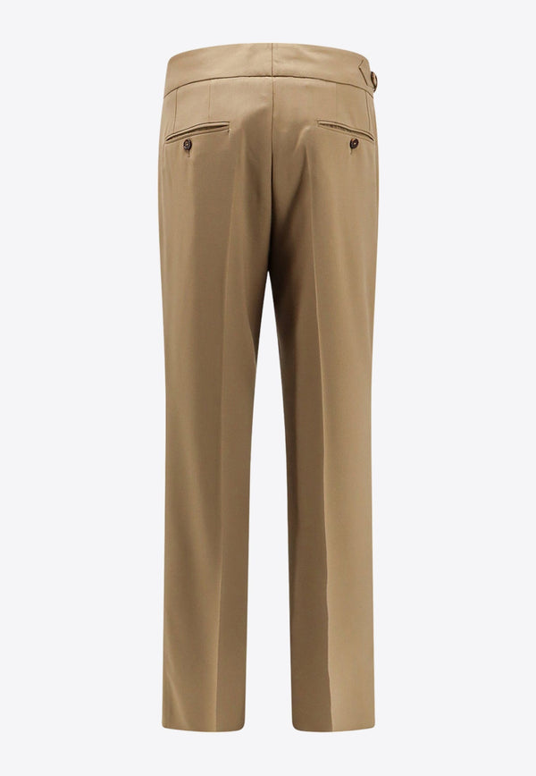 Straight-Leg Tailored Pants