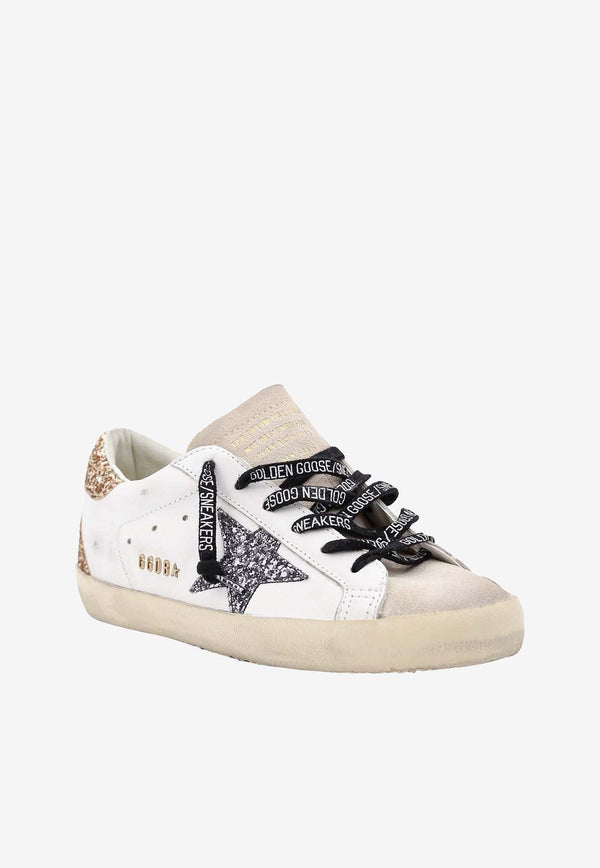 Superstar Glittered Leather Sneakers