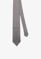 Geometric Pattern Print Silk Tie