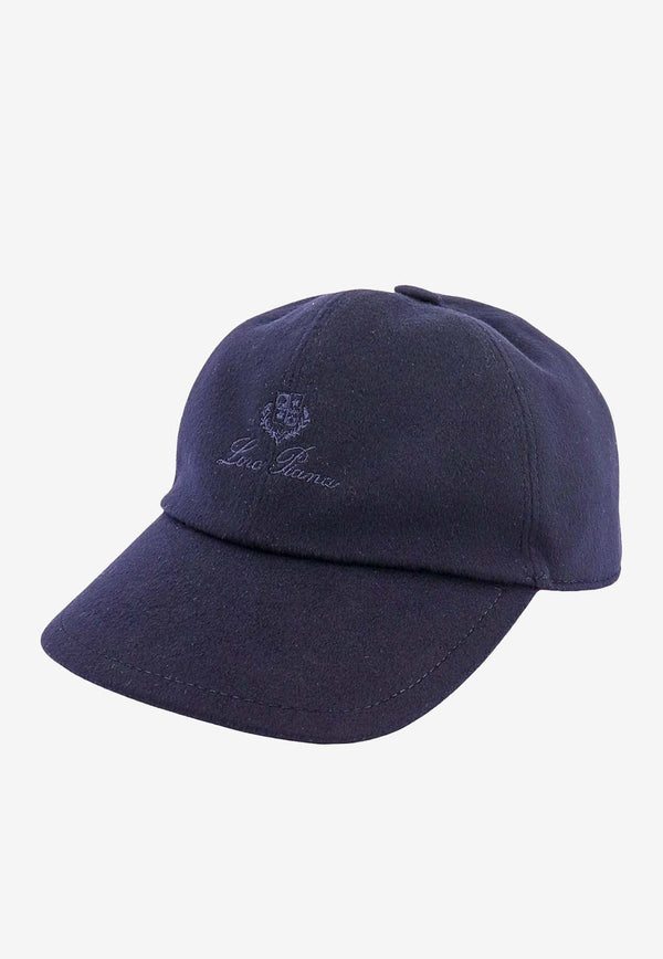 Embroidered Logo Cashmere Cap